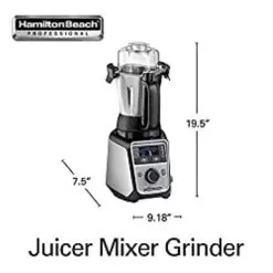 Hamilton Beach Professional 4-in-1 Juicer Mixer Grinder, Commercial-Grade 1400 Watt Motor, 120V, 3 Leakproof Jars, For Wet And Dry Spices, Chutneys And Curries, Engineered In India & USA (58770) -Appliance Shop 002d4cd4 4281 4cc9 a583 fba0471e854d