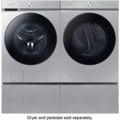 Samsung - Bespoke 5.3 Cu. Ft. Ultra Capacity Front Load Washer With Super Speed Wash And AI Smart Dial - Silver Steel -Appliance Shop 009f737d bbac 53c9 8cca 3b6c15a58eb3