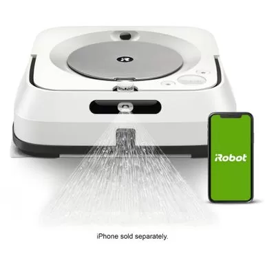 IRobot - Braava Jet M6 Wi-Fi Connected Robot Mop - White 3 IRobot - Braava Jet M6 Wi-Fi Connected Robot Mop - White