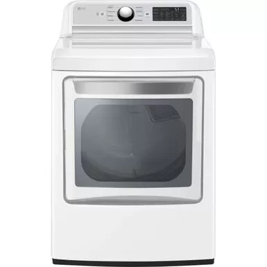LG - 7.3 Cu. Ft. Smart Electric Dryer With EasyLoad Door - White 3 LG - 7.3 Cu. Ft. Smart Electric Dryer With EasyLoad Door - White