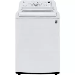 LG - 4.3 Cu. Ft. High-Efficiency Smart Top Load Washer With TurboDrum Technology - White
