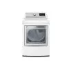 LG 7.3 Cu. Ft. Ultra Large Capacity Smart Wi-fi Enabled Rear Control Electric Dryer With TurboSteam - White