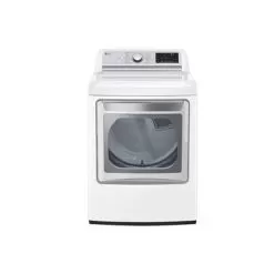 LG 7.3 Cu. Ft. Ultra Large Capacity Smart Wi-fi Enabled Rear Control Electric Dryer With TurboSteam - White
