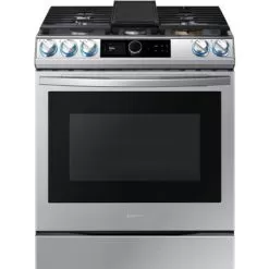 Samsung 6.0-Cu. Ft. Slide-In Front Control Gas Range With Smart Dial And Air Fry, Stainless Steel