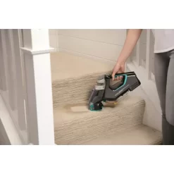 BISSELL - Pet Stain Eraser PowerBrush Plus Cordless Portable Carpet Cleaner - Titanium And Electric Blue -Appliance Shop 05aaad47 63da 41d9 b21c 2e517240b80f