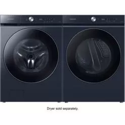 Samsung - BESPOKE 5.3 Cu. Ft. Ultra Capacity Front Load Washer With AI OptiWash And Auto Dispense - Brushed Navy -Appliance Shop 05b327be 4a74 5f29 800a fc6a1529065a