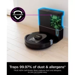 Shark - AI Ultra Robot Vacuum With Matrix Clean, Home Mapping, HEPA Bagless Self Empty Base, WiFI Connected - Black -Appliance Shop 06175ac5 5e51 4eff a774 1bb0408906ae