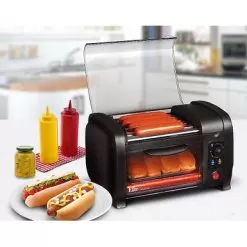 Elite Gourmet - 210w Analog Hot Dog Roller & Toaster Oven - Black -Appliance Shop 0630987c e00e 56d9 a868 8fefe2775a66