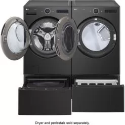 LG - 5.0 Cu. Ft. High-Efficiency Stackable Smart Front Load Washer With Steam And TurboWash 360 - Black Steel 32 LG - 5.0 Cu. Ft. High-Efficiency Stackable Smart Front Load Washer With Steam And TurboWash 360 - Black Steel -Appliance Shop 06d92dba 10d8 56a4 a3ef b4df31daab7a