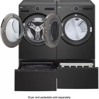 LG - 5.0 Cu. Ft. High-Efficiency Stackable Smart Front Load Washer With Steam And TurboWash 360 - Black Steel 13 LG - 5.0 Cu. Ft. High-Efficiency Stackable Smart Front Load Washer With Steam And TurboWash 360 - Black Steel - Image 11