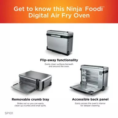 Ninja - Foodi 8-in-1 Digital Air Fry Oven, Toaster, Flip-Away Storage, Dehydrate, Keep Warm - Stainless Steel/Black 15 Ninja - Foodi 8-in-1 Digital Air Fry Oven, Toaster, Flip-Away Storage, Dehydrate, Keep Warm - Stainless Steel/Black - Image 13