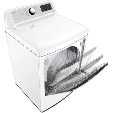 LG - 7.3 Cu. Ft. Smart Electric Dryer With EasyLoad Door - White 9 LG - 7.3 Cu. Ft. Smart Electric Dryer With EasyLoad Door - White - Image 7
