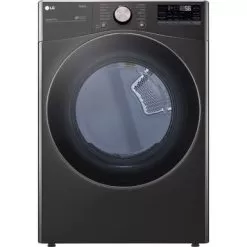 LG - 7.4 Cu. Ft. Stackable Smart Electric Dryer With Steam And Built-In Intelligence - Black Steel -Appliance Shop 0837789f cfee 4295 8e34 90adcd1e1ea6
