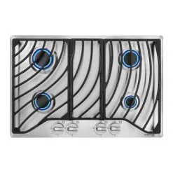 Gasland Chef 30" Gas Stovetop Stainless Steel 4 Italy Sabaf Burner Built-in Gas Cooktop NG/LPG Convertible - Black