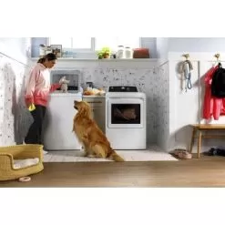 GE - 7.4 Cu. Ft. Front Load Electric Dryer With Sensor Dry - White On White -Appliance Shop 0a5f9ae3 90f1 5153 be9e 4ab022c4f835