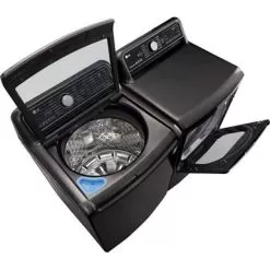 LG - 7.3 Cu. Ft. Smart Gas Dryer With Steam And Sensor Dry - Black Steel -Appliance Shop 0a952f4c 599b 5e25 95f9 55bf1b8b7230