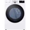 LG - 7.4 Cu. Ft. Stackable Smart Electric Dryer With Steam And Built-In Intelligence - White 1 LG - 7.4 Cu. Ft. Stackable Smart Electric Dryer With Steam And Built-In Intelligence - White -Appliance Shop 0bd20323 c543 51a6 8840 9fa7a502907e
