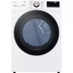 LG - 7.4 Cu. Ft. Stackable Smart Electric Dryer With Steam And Built-In Intelligence - White