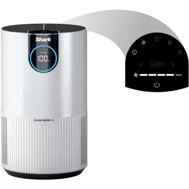 Shark - Clean Sense Air Purifier 500, Clean Sense IQ, NanoSeal True HEPA, 500 Sq. Ft., Filters 99.9% Of Allergens, Pro Odor Lock - White 4 Shark - Clean Sense Air Purifier 500, Clean Sense IQ, NanoSeal True HEPA, 500 Sq. Ft., Filters 99.9% Of Allergens, Pro Odor Lock - White - Image 2