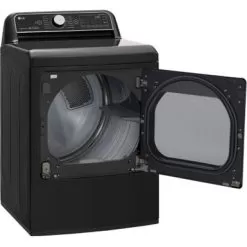 LG - 7.3 Cu. Ft. Smart Electric Dryer With Steam And Sensor Dry - Black Steel -Appliance Shop 0cfdf166 7042 5cba 8bf7 5150ca56978f
