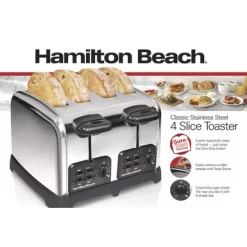 Hamilton Beach - Classic 4 Slice Toaster W/ Sure-Toast Stainless Steel -Appliance Shop 0e178911 d996 43b8 9f11 f931c3bc6331