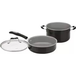 Cuisinart - Ceramic Nonstick 11 PC Cookware Set - Black -Appliance Shop 0e7c9b46 ebef 58b1 8d2a 9509edc443f4