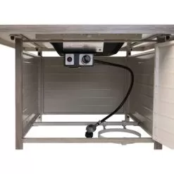 Fire Sense - Langhorne Square Aluminum LPG Fire Pit - Barnwood -Appliance Shop 0f52ae70 4ef8 5ccd a891 879de6ee2127