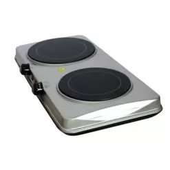 MegaChef Portable Dual Vitro-Ceramic Infrared Cooktop - Hot Plate - 2 - Silver -Appliance Shop 12453757 d211 41de ae14 0cb6ae6a46a9