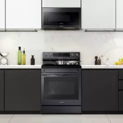Samsung 6.3-Cu. Ft. Smart Freestanding Electric Range With No-Preheat Air Fry, Convection+ And Griddle, Brushed Black -Appliance Shop 12f48342 48c5 4c79 a52d d034c1da4165