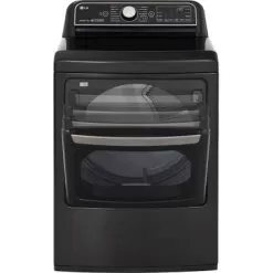 LG - 7.3 Cu. Ft. Smart Gas Dryer With Steam And Sensor Dry - Black Steel -Appliance Shop 13b5577a c995 5828 86a7 420bf55809a0
