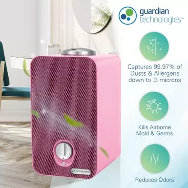 GermGuardian AC4150PCA Pink HEPA Air Purifier And Projector - Pink 5 GermGuardian AC4150PCA Pink HEPA Air Purifier And Projector - Pink - Image 3