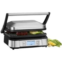 Cuisinart - Countertop Indoor Contact Griddler With Smoke-Less Mode GR-6SP1 - Stainless Steel