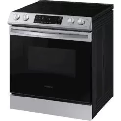 Samsung - 6.3 Cu. Ft. Front Control Slide-In Electric Range With Wi-Fi, Fingerprint Resistant - Stainless Steel -Appliance Shop 17102ce8 5ffa 578a a71d 478f458ee400