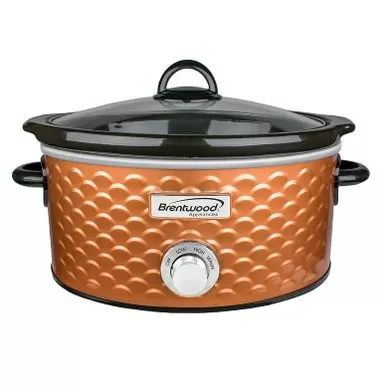 Brentwood Scallop Pattern 4.5 Quart Slow Cooker - Gold 3 Brentwood Scallop Pattern 4.5 Quart Slow Cooker - Gold