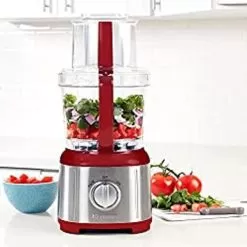 Kenmore 11-Cup Food Processor And Vegetable Chopper With Reversible Slicing/Shredding Disc, Chop, Slice, Shred, Mince, Grate, Puree, Stainless Steel, 500W, Red And Silver -Appliance Shop 17caa3f6 1caa 4f43 9189 d44d004037f3