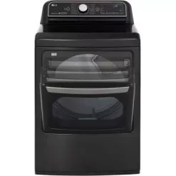 LG - 7.3 Cu. Ft. Smart Electric Dryer With Steam And Sensor Dry - Black Steel -Appliance Shop 182afa98 96a6 5a19 9d37 d1942c67f8f2
