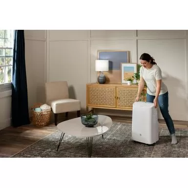 GE - 350 Sq. Ft. 10,000 BTU Portable Air Conditioner With Remote - White 8 GE - 350 Sq. Ft. 10,000 BTU Portable Air Conditioner With Remote - White - Image 6