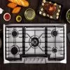 Empava 36" Recessed Gas Stove Cooktop With 5 Italy SABAF Sealed Burner NG/LPG Convertible In Stainless Steel - Silver