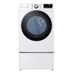 LG DLGX4201W 7.4 Cu.ft. Ultra Large Capacity Gas Dryer With SensorDry, TurboSteam Technology And Wi-Fi Connectivity, White - White