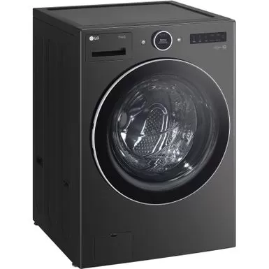 LG - 5.0 Cu. Ft. High-Efficiency Stackable Smart Front Load Washer With Steam And TurboWash 360 - Black Steel 4 LG - 5.0 Cu. Ft. High-Efficiency Stackable Smart Front Load Washer With Steam And TurboWash 360 - Black Steel - Image 2