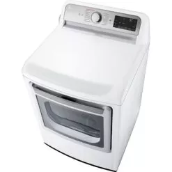 LG - 7.3 Cu. Ft. Smart Gas Dryer With Steam And Sensor Dry - White -Appliance Shop 1c3041cc c6df 5365 8518 ed9e6fa748de