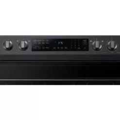 Samsung 6.3-Cu. Ft. Smart Freestanding Electric Range With No-Preheat Air Fry And Convection, Brushed Black -Appliance Shop 1cf1ef0e d15b 4d66 8624 f30163751471