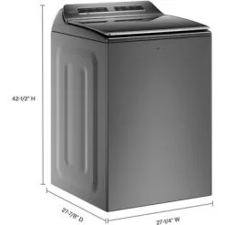 Whirlpool - 5.2 Cu. Ft. High Efficiency Smart Top Load Washer With 2 In 1 Removable Agitator - Chrome Shadow 17 Whirlpool - 5.2 Cu. Ft. High Efficiency Smart Top Load Washer With 2 In 1 Removable Agitator - Chrome Shadow -Appliance Shop 1ddce5f7 83e0 508d 9284 3397616a7043