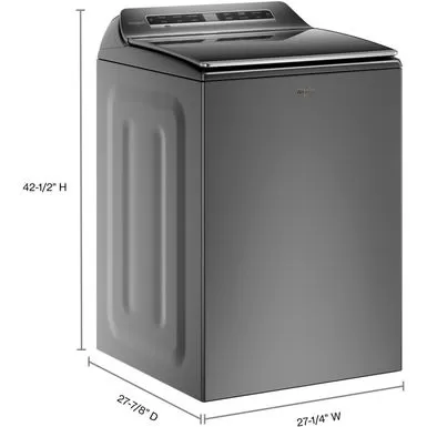 Whirlpool - 5.2 Cu. Ft. High Efficiency Smart Top Load Washer With 2 In 1 Removable Agitator - Chrome Shadow 5 Whirlpool - 5.2 Cu. Ft. High Efficiency Smart Top Load Washer With 2 In 1 Removable Agitator - Chrome Shadow - Image 3