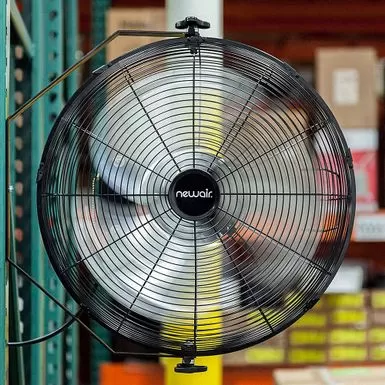 NewAir - 3000 CFM 18” High Velocity Wall Mounted Fan With Sealed Motor Housing And Ball Bearing Motor - Black 4 NewAir - 3000 CFM 18” High Velocity Wall Mounted Fan With Sealed Motor Housing And Ball Bearing Motor - Black - Image 2