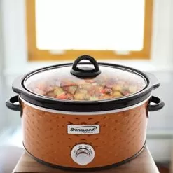 Brentwood Scallop Pattern 4.5 Quart Slow Cooker In Copper - Orange 9 Brentwood Scallop Pattern 4.5 Quart Slow Cooker In Copper - Orange -Appliance Shop 1e287c61 13c2 46a4 8e40 6b539d619e55
