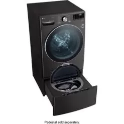 LG 5.0-Cu. Ft. Front Load Washer With Built-In Intelligence, Black Steel -Appliance Shop 1f51a65c 0e1f 519c b563 0ea10a2e87a2