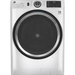 GE - 4.8 CuFt High-Efficiency Stackable Smart Front Load Washer W/UltraFresh Vent System & Microban Antimicrobial Technology - White On White