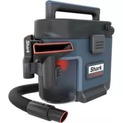 Shark - MessMaster Portable Wet/Dry Vacuum, 1 Gallon Capacity, Corded, Handheld, Perfect For Pets & Cars - Blue