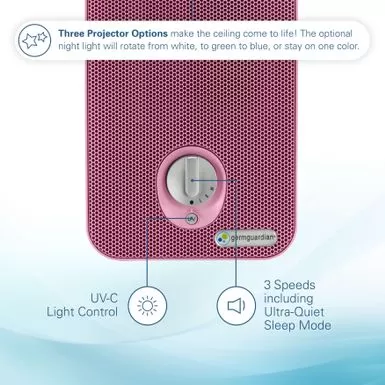 GermGuardian AC4150PCA Pink HEPA Air Purifier And Projector - Pink 9 GermGuardian AC4150PCA Pink HEPA Air Purifier And Projector - Pink - Image 7